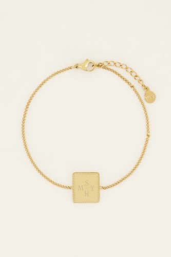 Bracelet et médaillon carré à graver Atelier | - My jewellery - Modalova