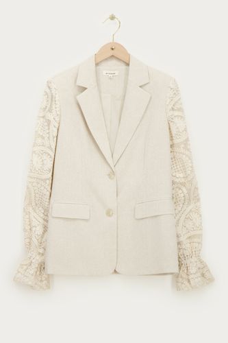 Blazer aspect lin avec manches en crochet | - My jewellery - Modalova