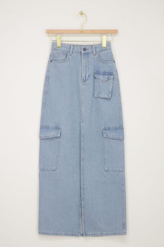 Jupe midi denim cargo | - My jewellery - Modalova