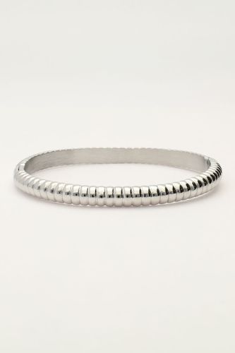 Bracelet jonc Bold rectangulaire avec stries | - My jewellery - Modalova