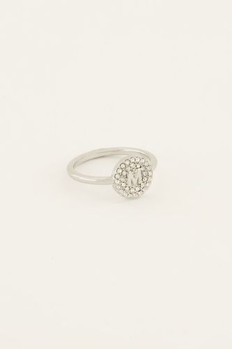 Bague à initiale avec strass | - My jewellery - Modalova