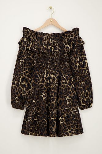 Robe à épaules dénudées avec imprimé léopard | - My jewellery - Modalova