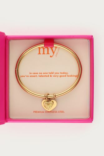 Bracelet jonc de gratitude avec cœurs | - My jewellery - Modalova