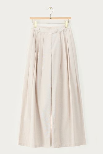 Pantalon aspect lin plissé | - My jewellery - Modalova