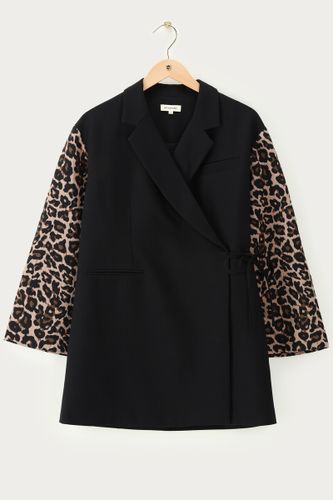 Robe blazer avec manches léopard | - My jewellery - Modalova