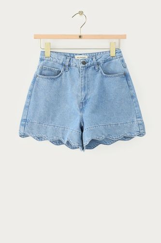 Short en denim à bords festonnés | - My jewellery - Modalova