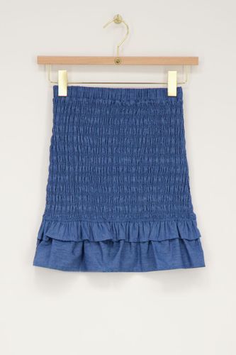 Jupe en denim avec smock | - My jewellery - Modalova
