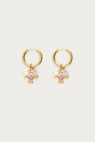 Boucles d'oreilles Botanical maxi avec fleur et strass | - My jewellery - Modalova