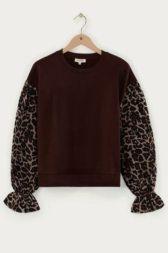 Pull avec manches léopard | - My jewellery - Modalova