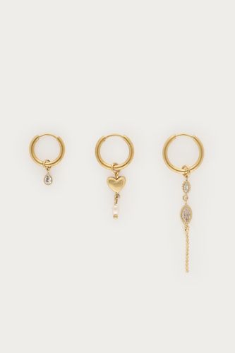Ensemble de trois créoles Ear game cœur et strass | - My jewellery - Modalova