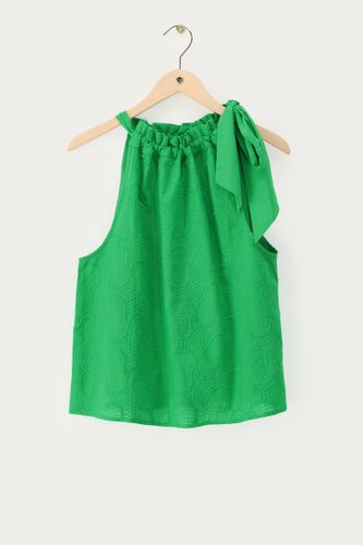 Top col halter avec broderie et noeud | - My jewellery - Modalova