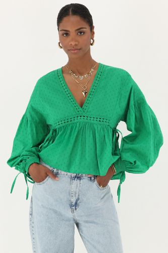 Top avec col en V et nœuds | - My jewellery - Modalova
