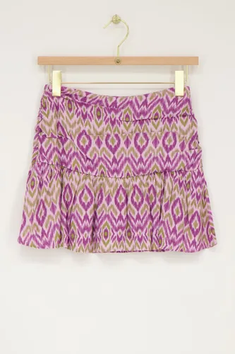 Jupe-short violette avec imprimé aztèque | - My jewellery - Modalova