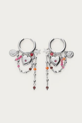 Boucles d'oreilles Starry avec cœur et perles | - My jewellery - Modalova