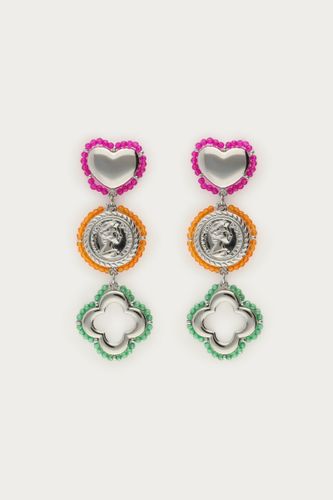 Boucles d'oreilles Sunrocks soleil avec charms et perles fantaisie | - My jewellery - Modalova