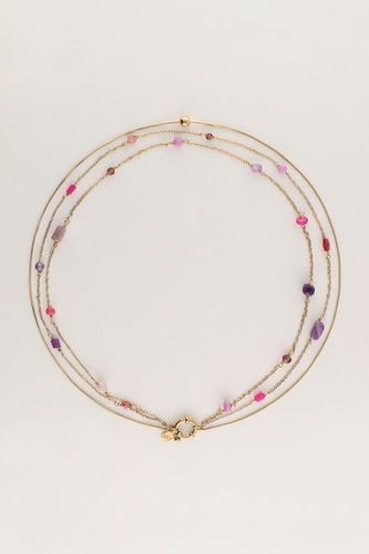 Collier triple avec perles et violettes | - My jewellery - Modalova