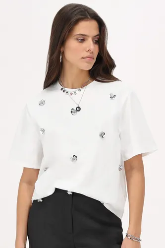 T-shirt avec fleurs en relief | - My jewellery - Modalova