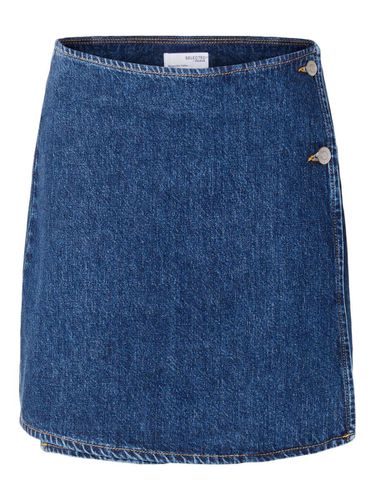 Denim Jupe Portefeuille - Selected - Modalova