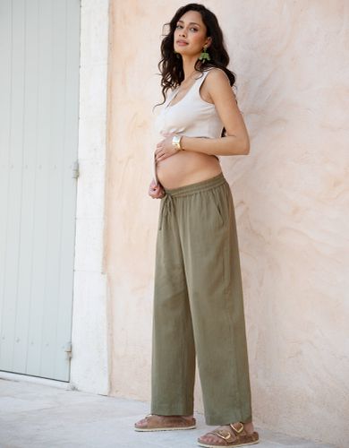 Wide-Leg -Blend Under Bump Maternity Trousers | - Seraphine - Modalova