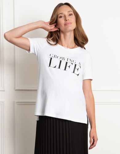 Jersey Short Sleeve Slogan Maternity T-Shirt | - Seraphine - Modalova