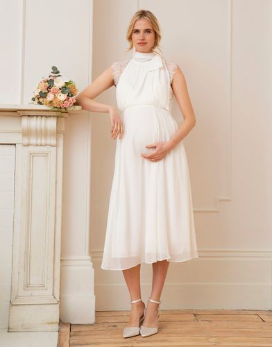 Maternity & Nursing Dress with Tie | - Seraphine - Modalova