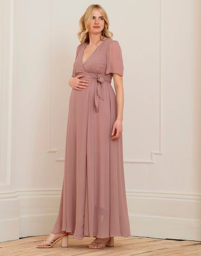 Mauve Maxi Maternity & Nursing Wrap Dress | - Seraphine - Modalova