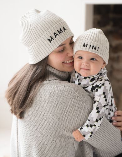 Cotton Mama & Mini Knitted Beanies - Seraphine - Modalova