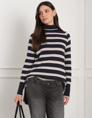 Roll Neck Striped Maternity & Nursing Tunic | - Seraphine - Modalova