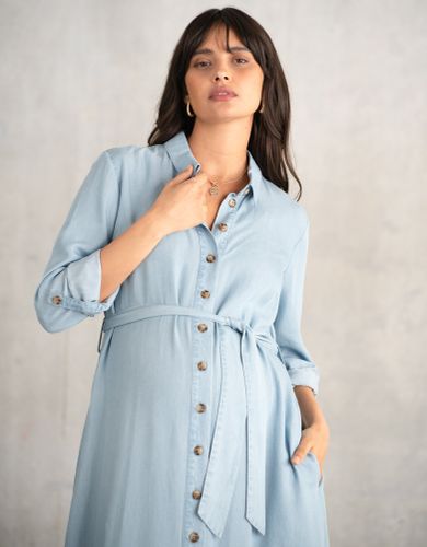 Tencel™ Denim-look Maternity Shirt Dress | - Seraphine - Modalova