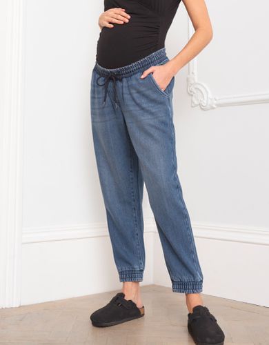 Pantalon loungewear de grossesse en jean lyocell Tencel™ - Seraphine - Modalova
