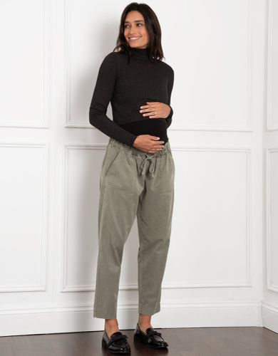 Pantalon de jogging maternité tissé avec cordon de serrage élastiqué à la taille - Seraphine - Modalova