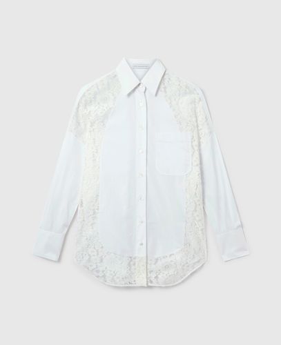 Chemise en popeline avec empiecements en dentelle, , Taille: 40 - Stella McCartney - Modalova