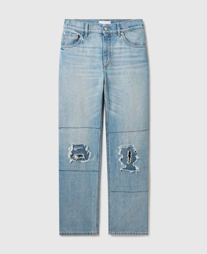 Jean droit avec patchs effet use, , Taille: 29 - Stella McCartney - Modalova