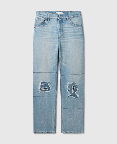 Jean droit avec patchs effet use, , Taille: 28 - Stella McCartney - Modalova