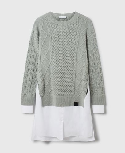 Robe pull chemise en maille hybride, , Taille: M - Stella McCartney - Modalova