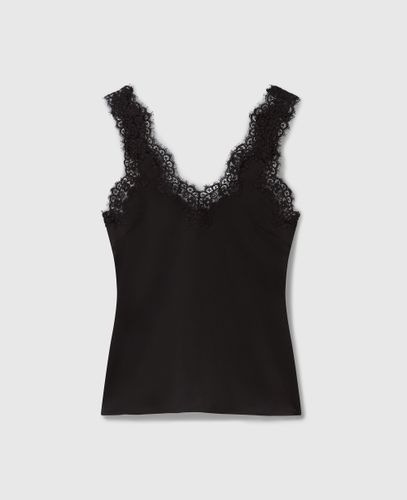 Haut en satin avec bordure en dentelle, , Taille: 42 - Stella McCartney - Modalova