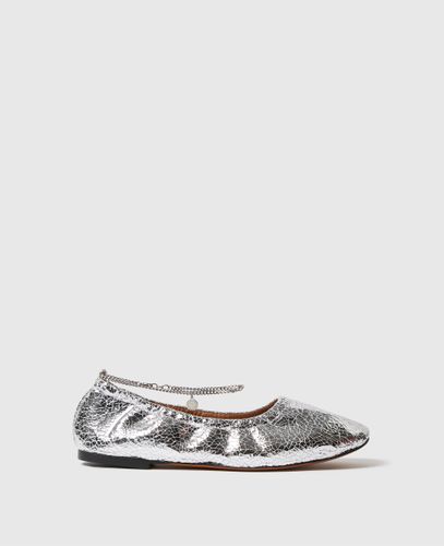 Ballerines craquelees metallisees a detail chaine, , Taille: 38 - Stella McCartney - Modalova