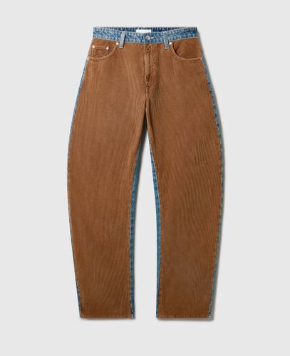 Jean arrondi avec empiecements en velours cotele, , Taille: 29 - Stella McCartney - Modalova