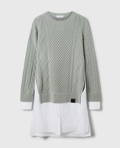 Robe pull chemise en maille hybride, , Taille: S - Stella McCartney - Modalova