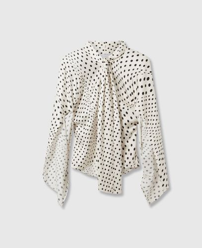 Chemise a col cravate en viscose a pois, , Taille: 42 - Stella McCartney - Modalova