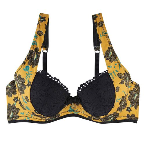 Soutien-gorge ampliforme coque moulée jaune Babillages - Pomm'Poire - Modalova