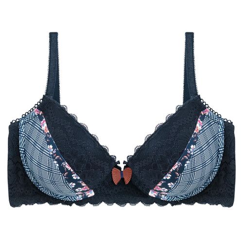 Soutien-gorge ampliforme coque moulée indigo/caramel Débutante - Pomm'Poire - Modalova