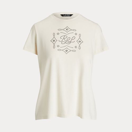 T-shirt logo clouté jersey coton mélangé - Lauren - Modalova