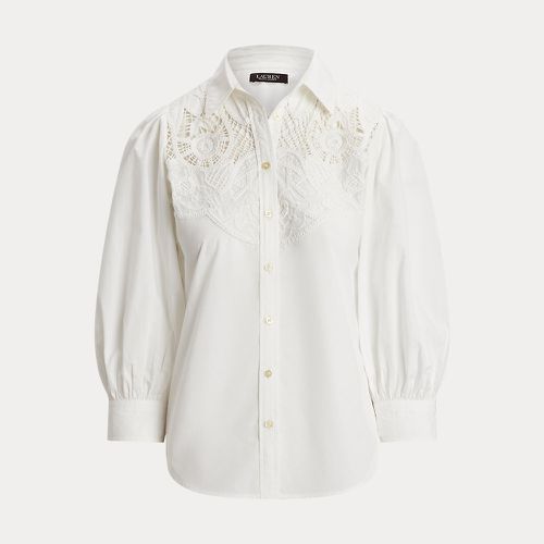 Chemise popeline coton broderie anglaise - Lauren - Modalova