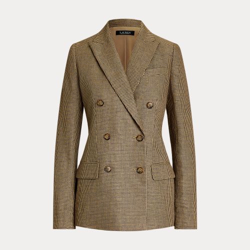 Blazer croisé pied-de-poule en sergé - Lauren - Modalova