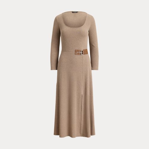 Robe mi-longue côtelée bordure à boucle - Lauren - Modalova