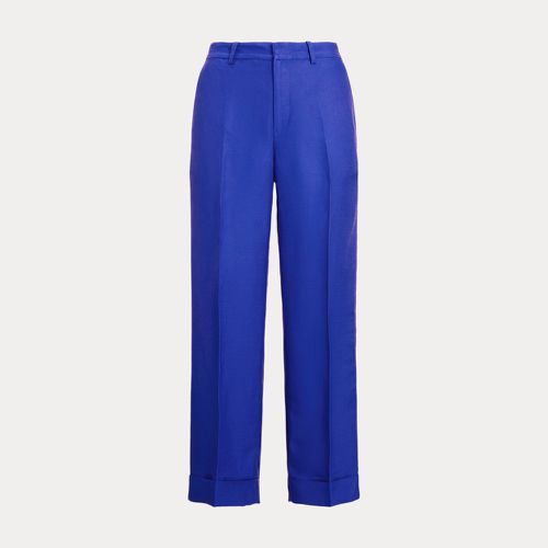 Petite - Pantalon 7/8 en sergé de lin mélangé - Lauren Petite - Modalova