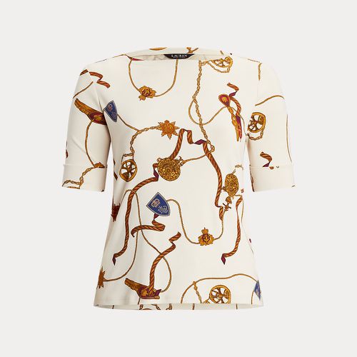 Grandes Tailles - T-shirt en coton stretch à motif - Lauren Curve - Modalova