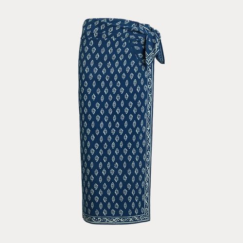 Jupe portefeuille en coton à motif - Polo Ralph Lauren - Modalova