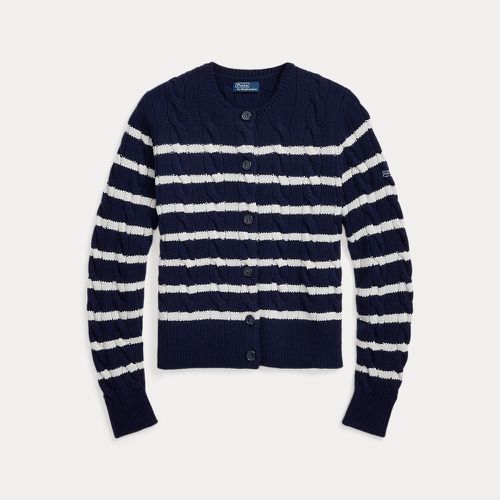 Cardigan rayé torsadé laine et cachemire - Polo Ralph Lauren - Modalova